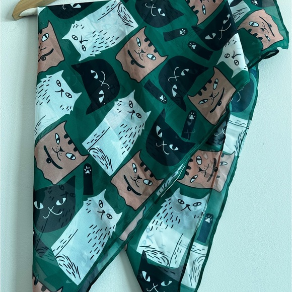 Cat Square Scarf - Picture 5 of 5